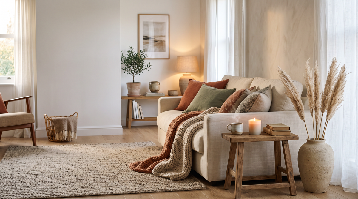 Gemütliches Wohnzimmer im CozyNeste-Look