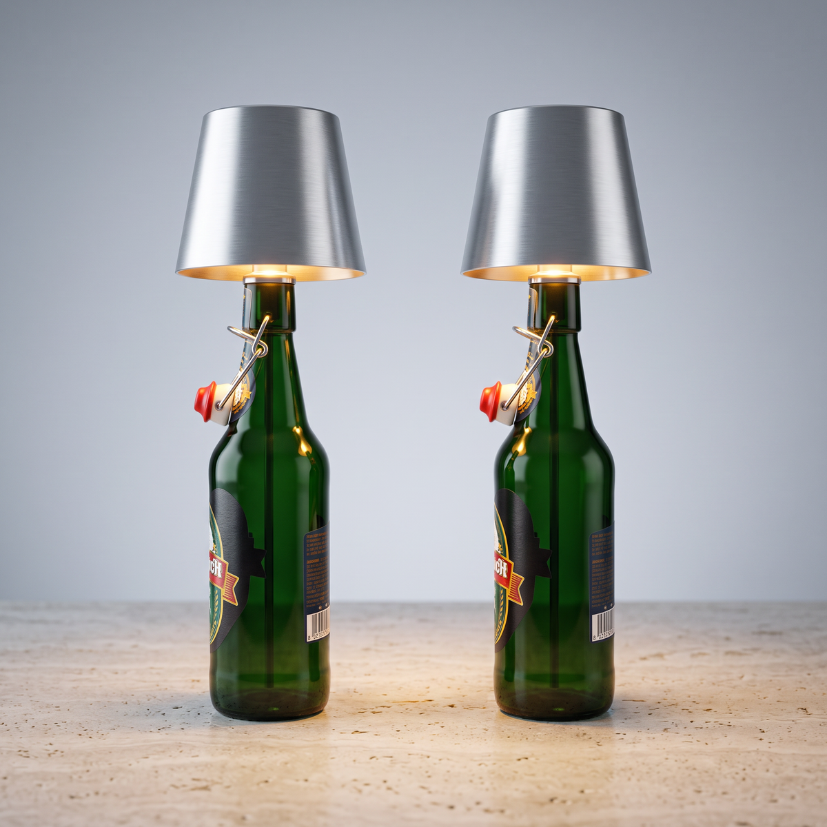 Pilatus Flaschenlampe Silber