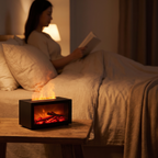 Kamin-Diffuser auf dem Nachttisch im Schlafzimmer