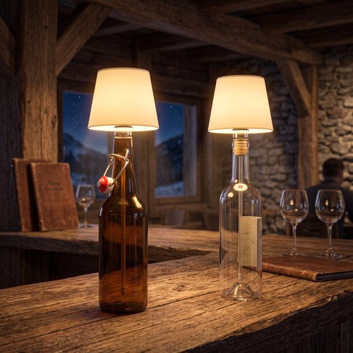 Pilatus Flaschenlampen im Restaurant
